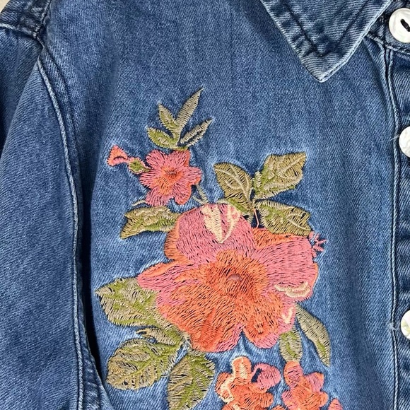 Joyfolie | Western Cowgirl Embroidered Denim Button Down Shirt | 12 - Picture 5 of 10